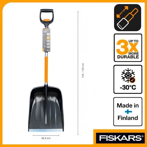 Лопата для уборки снега телескопическая Fiskars X-series 1057188