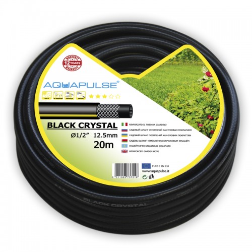 Шланг садовый Aquapulse Black Crystal 3/4" 25 метров усиленный Fitt (Италия)